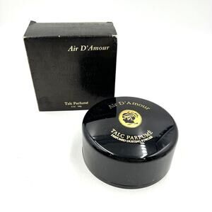 Air d'Amour Dusting Powder Black Case 6oz New Vintage 80s
